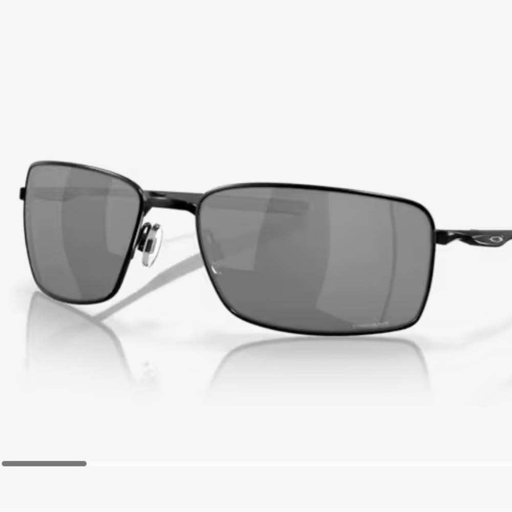 Oakley Polished Black Square Wire Sunglasses